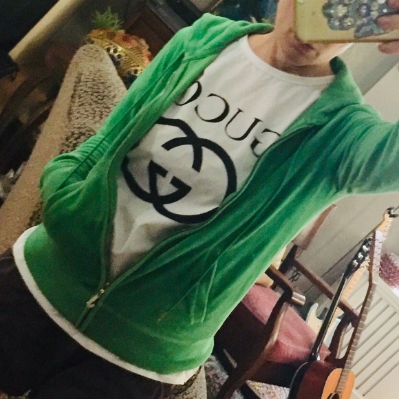 JUICY COUTURE sz L Retro Kelly green tracksuit - Picture 3 of 7